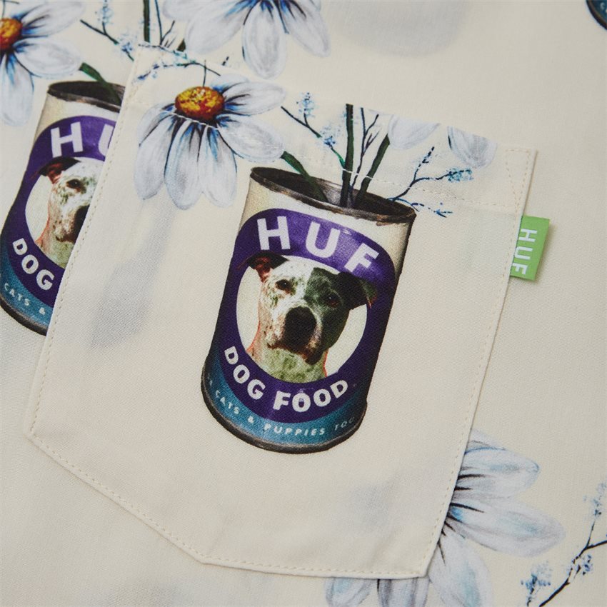 HUF Shirts CANNED SS RESORT TOP OFF WHITE